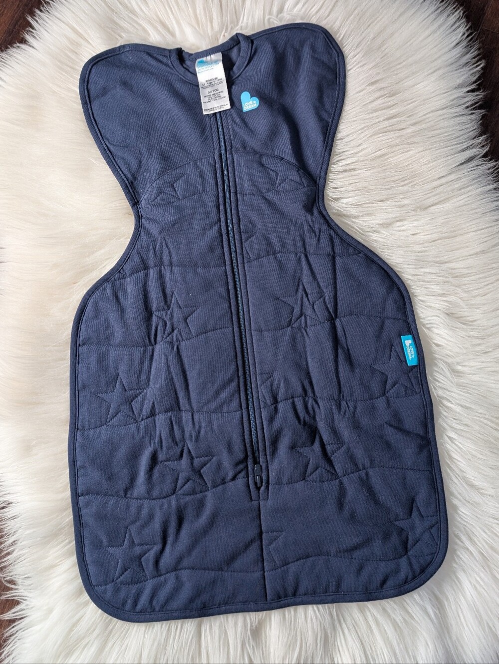Love to Dream Swaddle Up Extra Warm 3.5 TOG, 8-13 lbs, Navy Quilted S Small